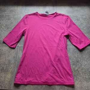 Worthington Half-Sleeve Fitted Top - Fuchsia